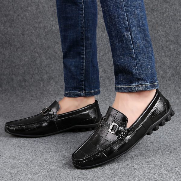 Newest Men Shoes Leather Genuine Casual Loafers Men - Image 4