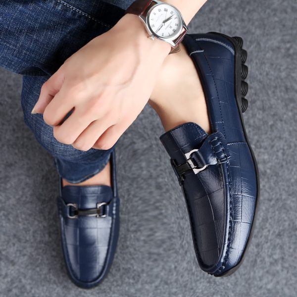 Newest Men Shoes Leather Genuine Casual Loafers Men - Image 3