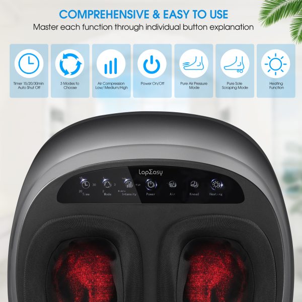 Foot Massager Machine With Heat And Massage Gifts For Men And Women Shiatsu Deep Kneading Electric Feet Massager For Home And Office Use - Image 7