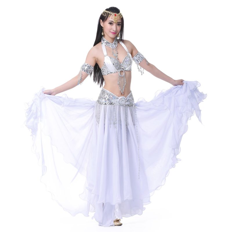 Chiffon Rolled Leaf Belly Dance Gauze Skirt