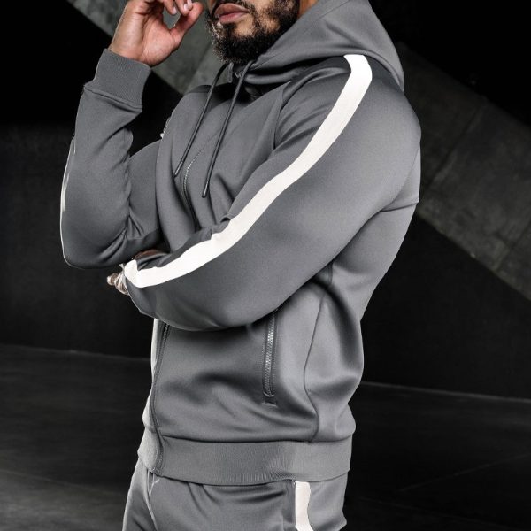 Plus Size Hooded Zip Cardigan Sports Suit - Image 6