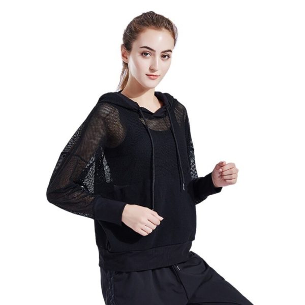 Gauze hoodie fitness hoodie - Image 2