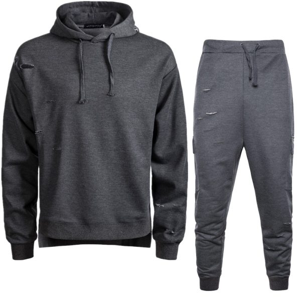 Sweater Suit Sports And Leisure Men's Ripped Suit - Image 6