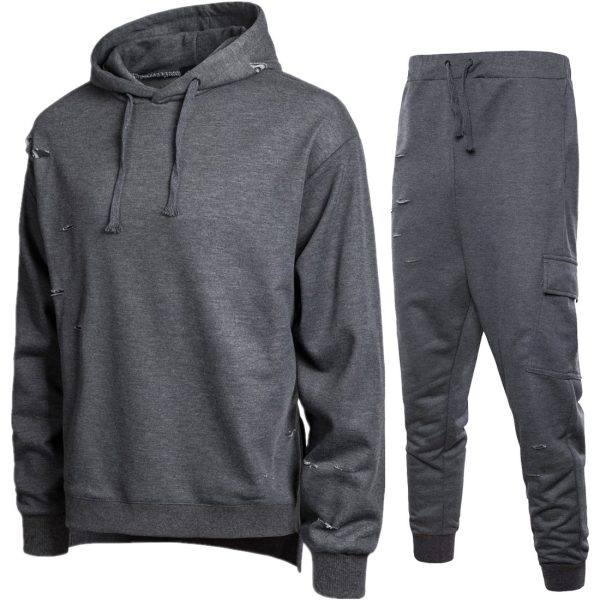 Sweater Suit Sports And Leisure Men's Ripped Suit - Image 10