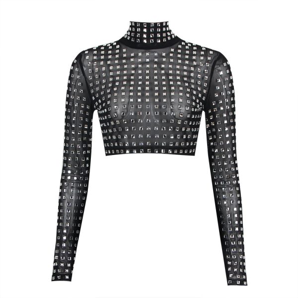 Black Rivet Skirt Suit Yagao Street Party Suit Suit - Image 6