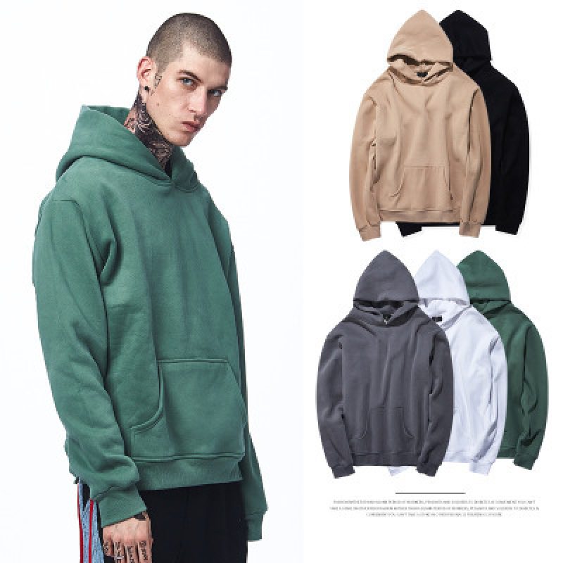 Male and men’s sweater autumn new color plus velvet oversize off shoulder Mens Hoodie tide