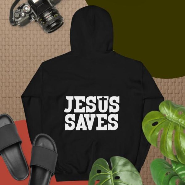 Jesus Saves Mens European And American Printed Hoodie - Image 3