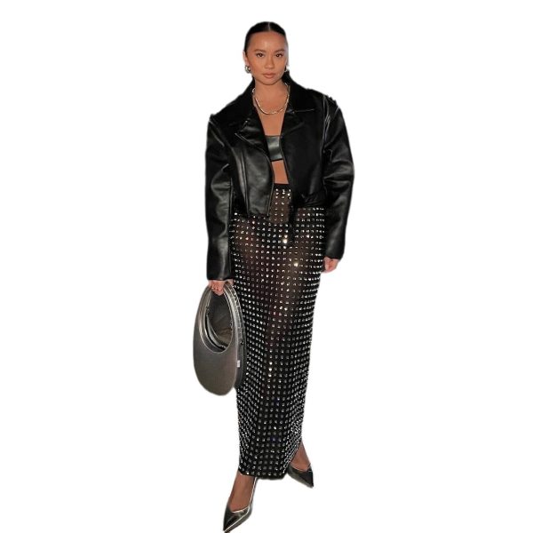 Black Rivet Skirt Suit Yagao Street Party Suit Suit - Image 7