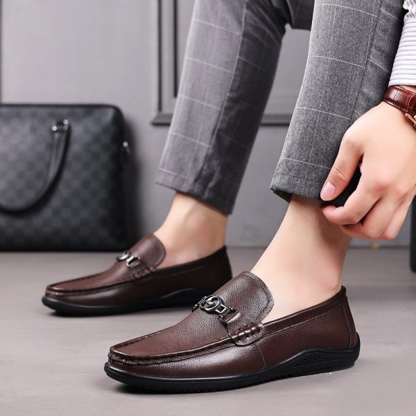 Fashion Casual Shoes Men Leather Feet - Image 4