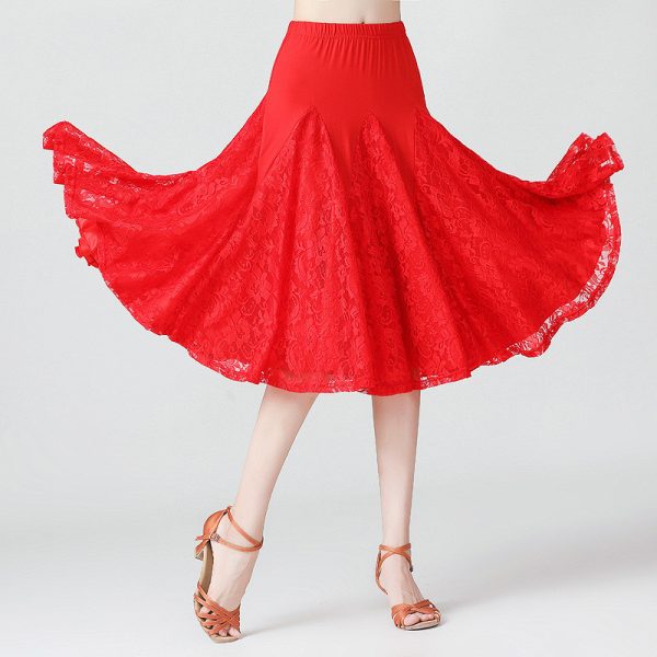 New Dance Lace Swing Ballroom Dance Skirt