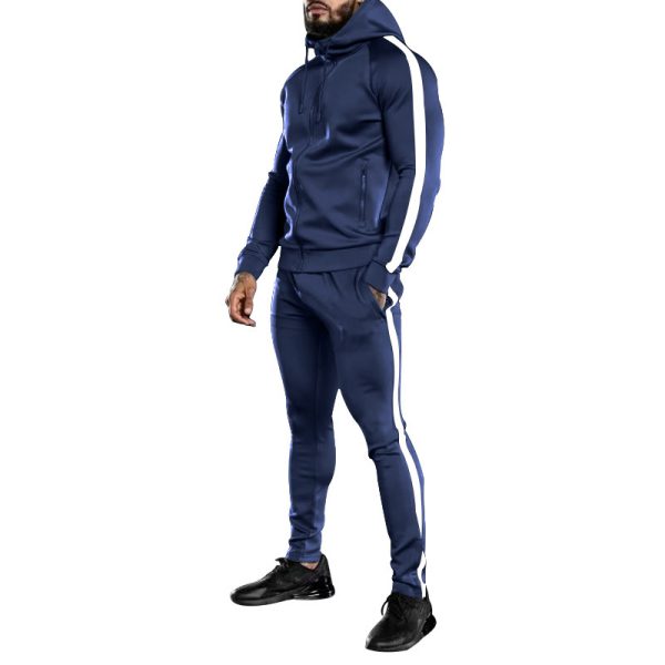 Plus Size Hooded Zip Cardigan Sports Suit - Image 5