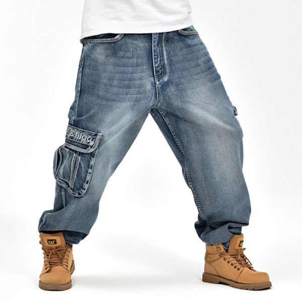 Loose Plus Size Fat Guy Hip Hop Plus Size Skateboarding Pants - Image 2