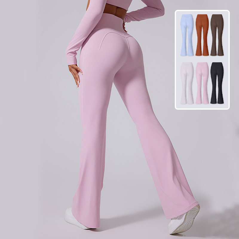 Women’s Flared Pants Yoga High Waist Slim Tight Trousers Fitness Sports Clothing