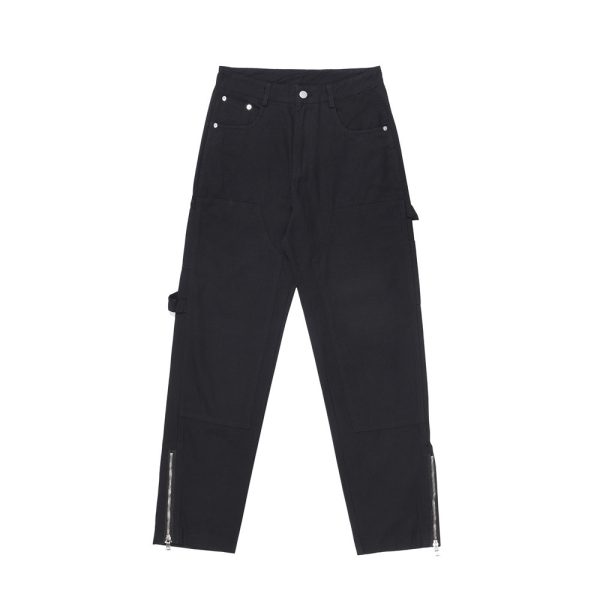 Fashion Zipper Split Casual Trousers Men - Image 7