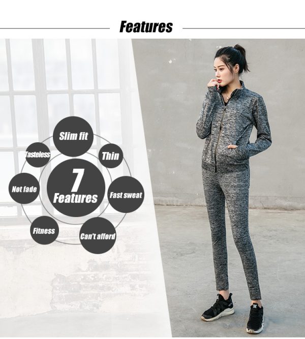 Blast Sweat Suit Black Technology Sweat Suit Women Suit Long Sleeve Top Trousers - Image 2