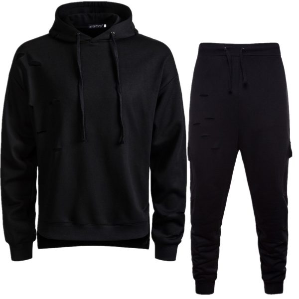 Sweater Suit Sports And Leisure Men's Ripped Suit - Image 9