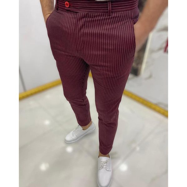 Thin Striped Slim Casual Pants Men - Image 7