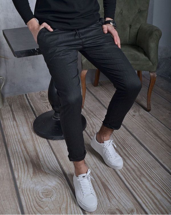 Thin Striped Slim Casual Pants Men - Image 3