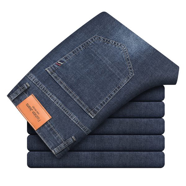 Straight Slim Casual Jeans Men - Image 2