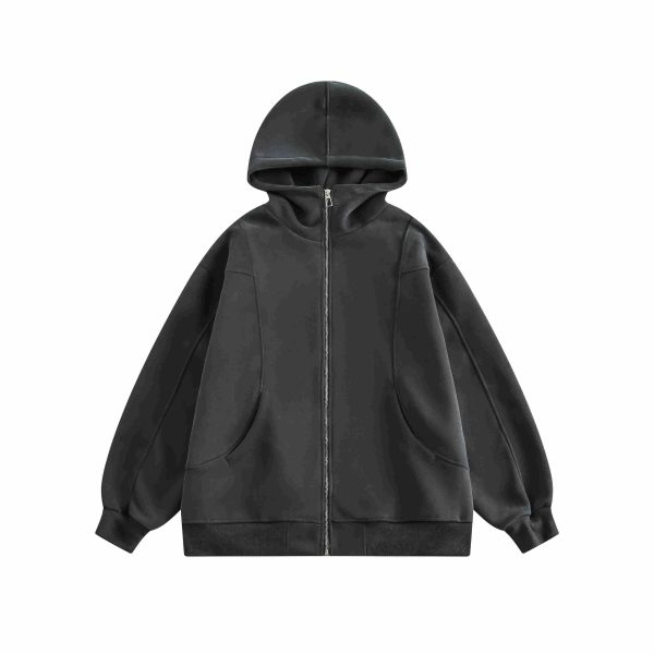 Women's Loose Casual Hooded Stand Up Collar Hoodie - Image 4