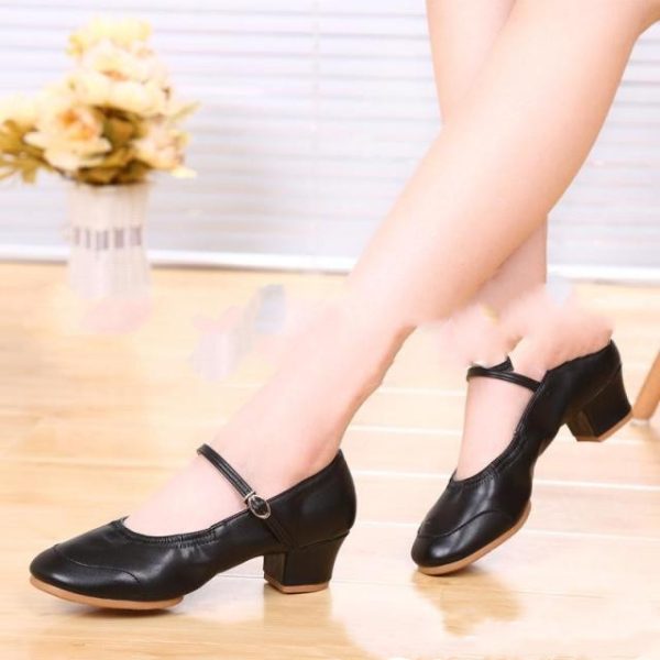 Women's Children's Square Dance Shoes Character Jue Non Genuine Leather Beef Tendon Sole Both Indoor And Outdoor Latin - Image 3